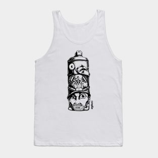 SprayCan Totem - Black Tank Top